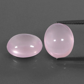 11.90 ct Pink Rose Quartz Gemstone, Rose Quartz Gem in Oval Cabochon Shape for Sale.