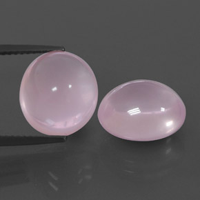 12.60 ct Pink Rose Quartz Gemstone, Rose Quartz Gem in Oval Cabochon Shape for Sale.