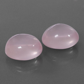 21.89 ct Pink Rose Quartz Stone, Natural Rose Quartz in Oval Cabochon Shape for Sale