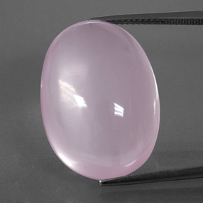 33.79 ct Pink Rose Quartz Gemstone, Rose Quartz Gem in Oval Cabochon Shape for Sale.