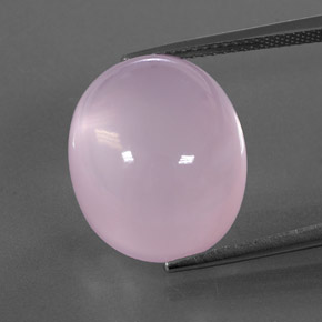 18.91 ct Pink Rose Quartz Gemstone, Rose Quartz Gem in Oval Cabochon Shape for Sale.