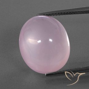 17.79 ct Pink Rose Quartz Gemstone, Rose Quartz Gem in Oval Cabochon Shape for Sale.