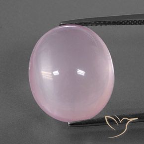 Light Pink Rose Quartz Gem - 18.2ct Oval Cabochon (ID: 348895)