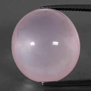 Rosado Bubblegum Cuarzo Rosa Gema - 24.7ct Cabujón Óvalo (ID: 348898)
