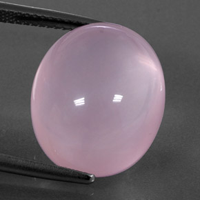 Light Pink Rose Quartz Gem - 17.9ct Oval Cabochon (ID: 348902)