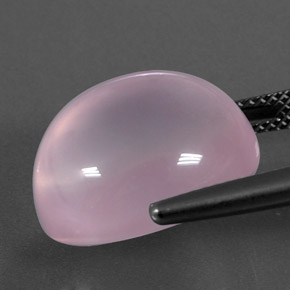 Rose Quartz Gemstone in 16.7 x 14 mm Size for Sale, Rose Quartz Stone in Light Pink Color
