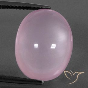 14.26 ct Pink Rose Quartz Gemstone, Rose Quartz Gem in Oval Cabochon Shape for Sale.
