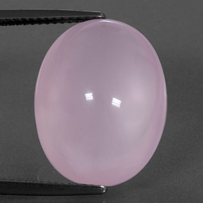 17.74 ct Pink Rose Quartz Gemstone, Rose Quartz Gem in Oval Cabochon Shape for Sale.