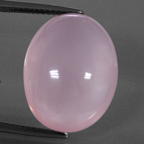 19.02 ct Pink Rose Quartz Gemstone, Rose Quartz Gem in Oval Cabochon Shape for Sale.