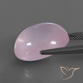 Rose Quartz Gemstone in 18.6 x 15.2 mm Size for Sale, Rose Quartz Stone in Light Cherry Pink Color