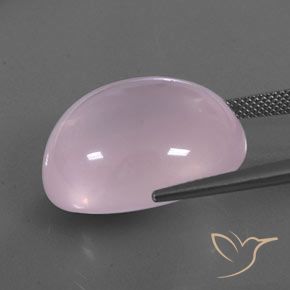 Rose Quartz Gemstone in 23 x 19 mm Size for Sale, Rose Quartz Stone in Light Pink Color