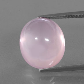 10.30 ct Pink Rose Quartz Gemstone, Rose Quartz Gem in Oval Cabochon Shape for Sale.