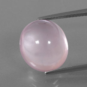 10.04 ct Pink Rose Quartz Gemstone, Rose Quartz Gem in Oval Cabochon Shape for Sale.