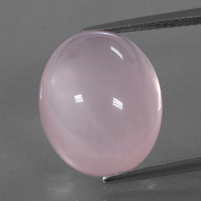 15.04 ct Pink Rose Quartz Gemstone, Rose Quartz Gem in Oval Cabochon Shape for Sale.