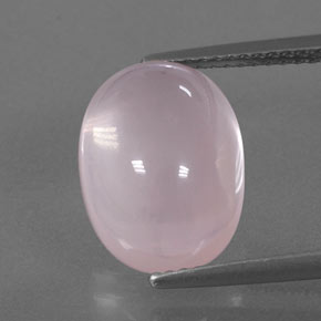 6.75 ct Pink Rose Quartz Gemstone, Rose Quartz Gem in Oval Cabochon Shape for Sale.