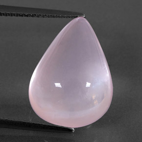 14.17 ct Pink Rose Quartz Gemstone, Rose Quartz Gem in Pear Cabochon Shape for Sale.