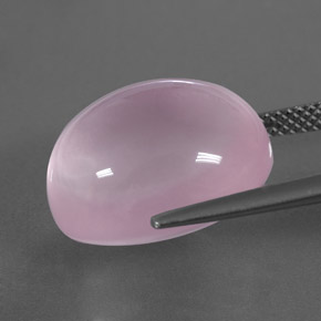 Rose Quartz Gemstone in 16.3 x 12.8 mm Size for Sale, Rose Quartz Stone in Light Pink Color