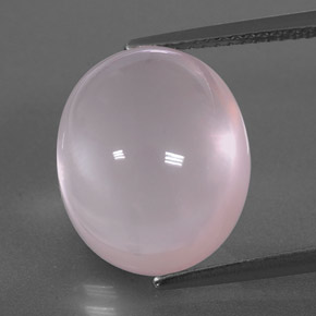 12.53 ct Pink Rose Quartz Gemstone, Rose Quartz Gem in Oval Cabochon Shape for Sale.