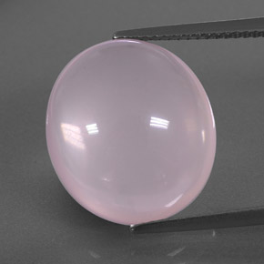 Светло-розовый Розовый Кварц Камень - 13.5ct Овал Кабошон (ID: 349304)