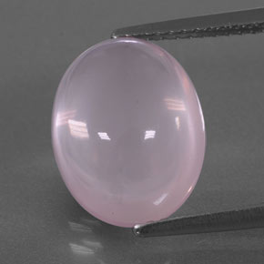 5.88 ct Pink Rose Quartz Gemstone, Rose Quartz Gem in Oval Cabochon Shape for Sale.