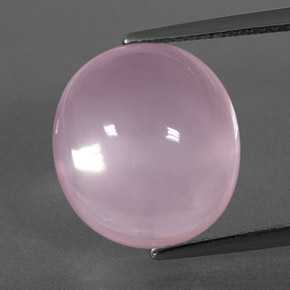 8.89 ct Pink Rose Quartz Gemstone, Rose Quartz Gem in Oval Cabochon Shape for Sale.