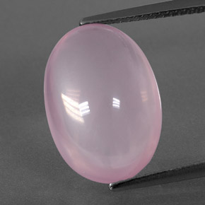 8.02 ct Pink Rose Quartz Gemstone, Rose Quartz Gem in Oval Cabochon Shape for Sale.