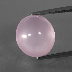 6.24 ct Pink Rose Quartz Gemstone, Rose Quartz Gem in Oval Cabochon Shape for Sale.