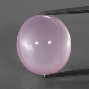 14.13 ct Pink Rose Quartz Gemstone, Rose Quartz Gem in Oval Cabochon Shape for Sale.