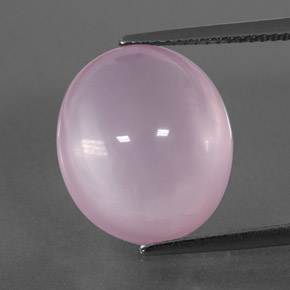 12.75 ct Pink Rose Quartz Gemstone, Rose Quartz Gem in Oval Cabochon Shape for Sale.