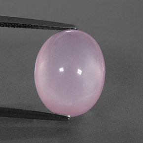 6.54 ct Pink Rose Quartz Gemstone, Rose Quartz Gem in Oval Cabochon Shape for Sale.