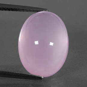11.01 ct Pink Rose Quartz Gemstone, Rose Quartz Gem in Oval Cabochon Shape for Sale.