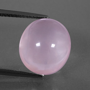 8.04 ct Pink Rose Quartz Gemstone, Rose Quartz Gem in Oval Cabochon Shape for Sale.