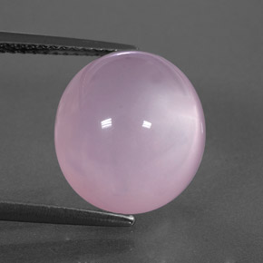 10.67 ct Pink Rose Quartz Gemstone, Rose Quartz Gem in Oval Cabochon Shape for Sale.