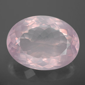 13.86 ct Pink Rose Quartz Gemstone, Rose Quartz Gem in Oval Facet Shape for Sale.