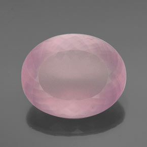 39.71 ct Pink Rose Quartz Gemstone, Rose Quartz Gem in Oval Portuguese-Cut Shape for Sale.