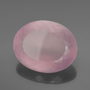 39.71 ct Pink Rose Quartz Stone, Natural Rose Quartz in Oval Portuguese-Cut Shape for Sale