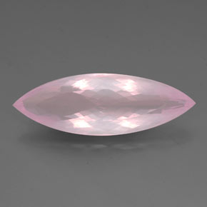 26.62 ct Pink Rose Quartz Gemstone, Rose Quartz Gem in Marquise Facet Shape for Sale.