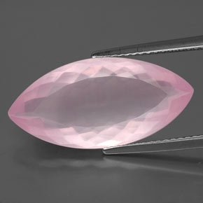 8.05 ct Pink Rose Quartz Gemstone, Rose Quartz Gem in Marquise Facet Shape for Sale.