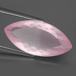 8.05 ct Pink Rose Quartz Stone, Natural Rose Quartz in Marquise Facet Shape for Sale