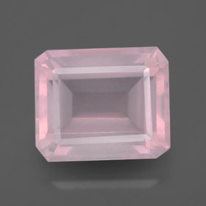 6.30 ct Pink Rose Quartz Gemstone, Rose Quartz Gem in Octagon Facet Shape for Sale.