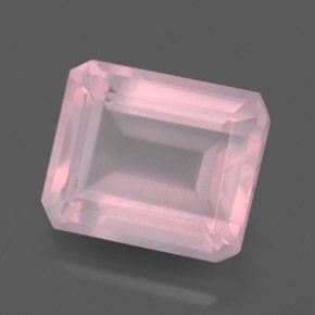 6.30 ct Pink Rose Quartz Stone, Natural Rose Quartz in Octagon Facet Shape for Sale