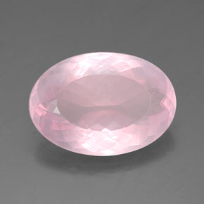 21.50 ct Pink Rose Quartz Gemstone, Rose Quartz Gem in Oval Portuguese-Cut Shape for Sale.