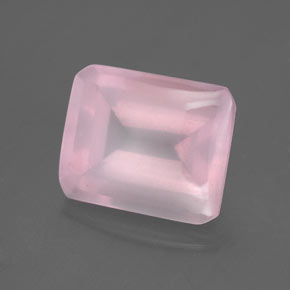 5.66 ct Pink Rose Quartz Stone, Natural Rose Quartz in Octagon Facet Shape for Sale