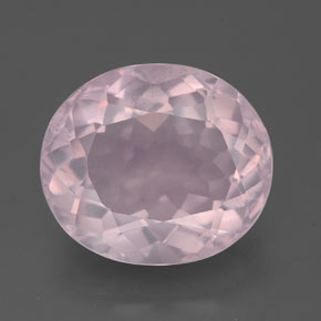 5.36 ct Pink Rose Quartz Gemstone, Rose Quartz Gem in Oval Facet Shape for Sale.