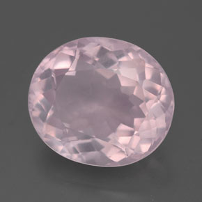 5.36 ct Pink Rose Quartz Stone, Natural Rose Quartz in Oval Facet Shape for Sale