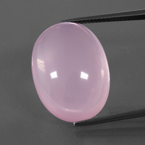Светло-розовый Розовый Кварц Камень - 31.7ct Овал Кабошон (ID: 354634)