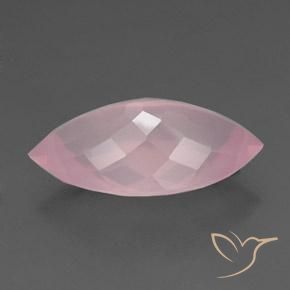 Rose Quartz Gemstone in 28 x 14.2 mm Size for Sale, Rose Quartz Stone in Medium Rose Pink Color