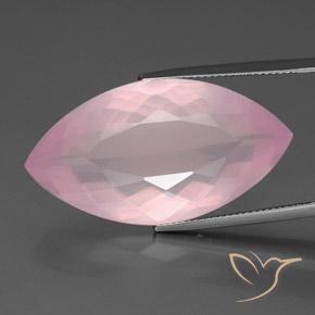 34.5 ct Marquise Cut Rose Quartz, 34 x 18.4 mm From South Africa, Photo A
