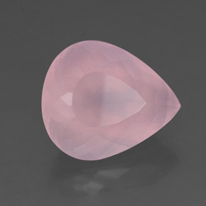 25.12 ct Pink Rose Quartz Stone, Natural Rose Quartz in Pear Facet Shape for Sale