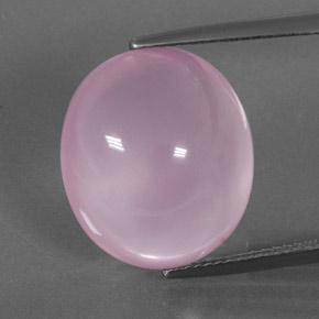 Bubblegum Pink Rose Quartz Gem - 16.6ct Oval Cabochon (ID: 360474)